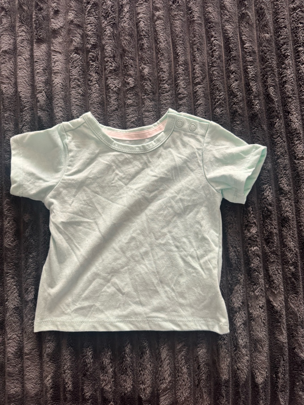 Baby/Toddler Mint Short Sleeve Tee with Shoulder Snaps